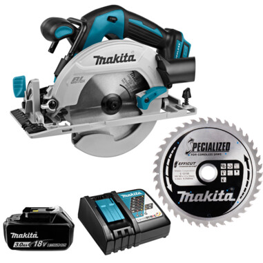 Акумуляторна дискова пила Makita DHS680Z + BL1830 + DC18RC + диск E-12158