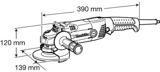 Кутова шліфувальна машина Makita GA5021C фото 2