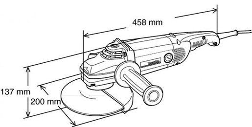 Кутова шліфувальна машина Makita GA7010C фото 2