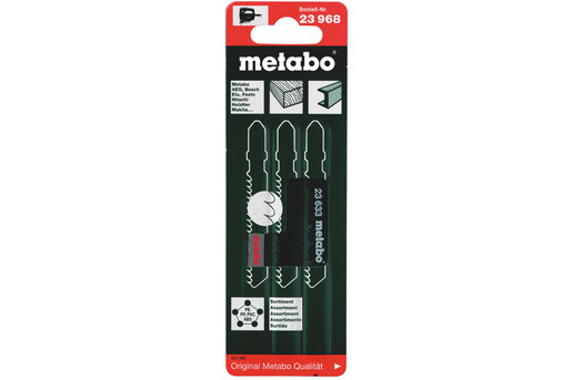 Набір пилок для лобзиків Metabo 3шт. (T101B, T144D, T118A) (623968000)