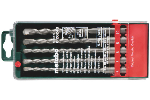 Набір бурів Metabo SDS - Plus Classic, 5 шт., Діам. 5, 6, 6, 8, 10 x 160 мм (626243000)