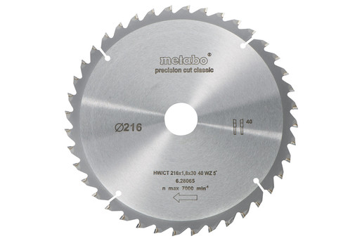 Пиляльний диск Metabo Multi Cut Classic HW/CT 216x30, 40 WZ 5° (628065000)