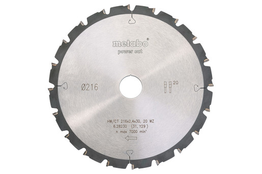 Пиляльний диск Metabo HW/CT 216x30,20wz 5°n (628230000)