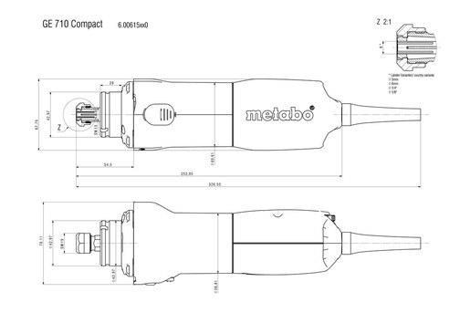Пряма шліфувальна машина Metabo GE 710 Compact (600615000) фото 3