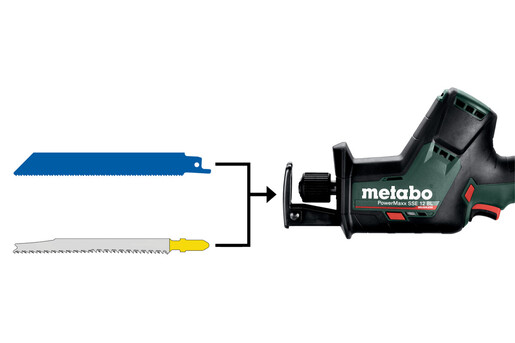 Акумуляторна шабельна пилка Metabo PowerMaxx SSE 12 BL (602322500) фото 2