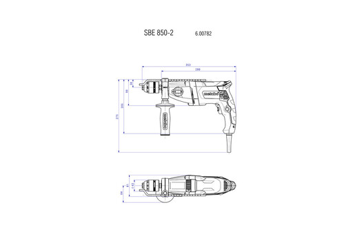 Ударний дриль Metabo SBE 850-2 БЗП Futuro Plus кейс (600782500) фото 5