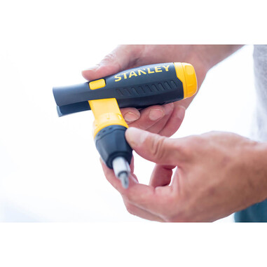 Викрутковий тримач Pistol Grip Ratchet з храповим механізмом та набором із тридцяти семи біт STANLEY 0-63-038 фото 4