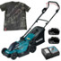 Фото #1 Акумуляторна газонокосарка Makita DLM330Z + BL1830 x2 +зарядка +футболка L
